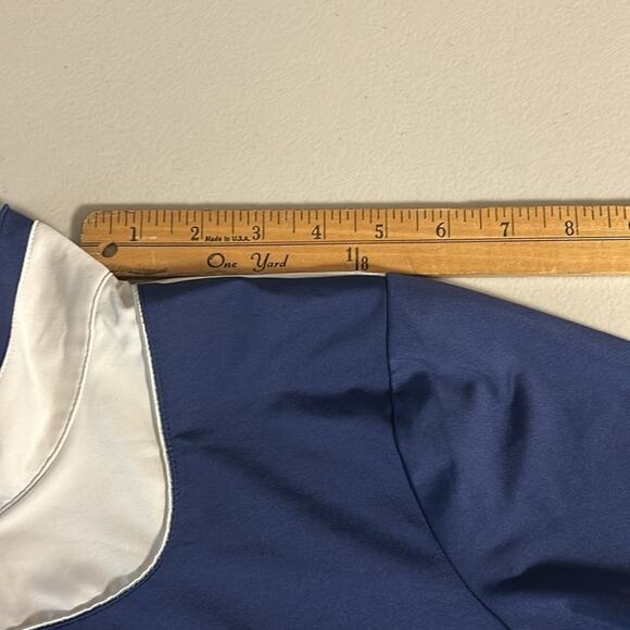 EP Pro NY Short Sleeve Color Block Polo | Womens Golf Top - White/Navy B… - Picture 13 of 16